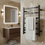 NC-2029B Heated Towel Rack (6 Bar) with Smart Controller | Premium SS-304 Finish